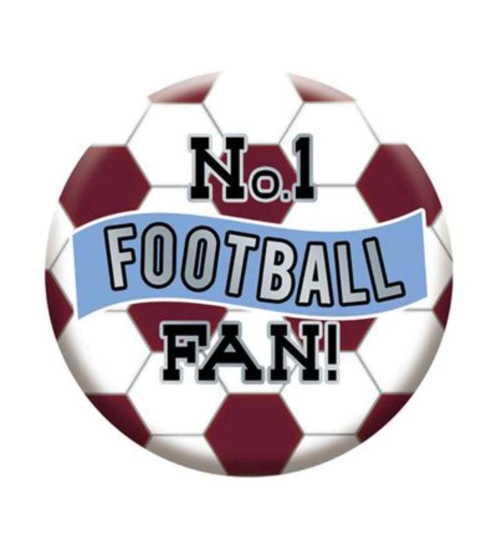 Claret and Blue Football Badge 5.5cm