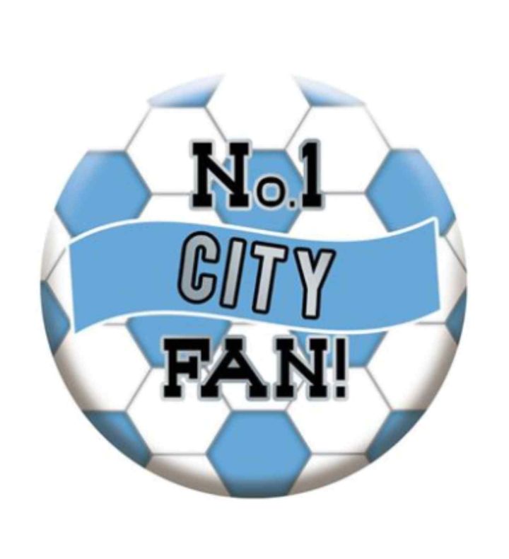 No.1 City Fan Football Badge 5.5cm