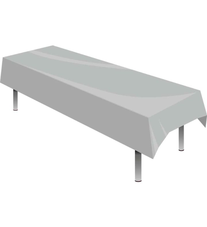 Table Cover Plastic Silver Oaktree 1.37m x 2.74m