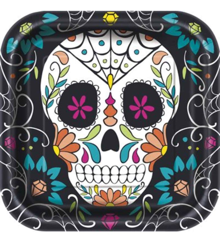 Skull Day of the Dead Plates