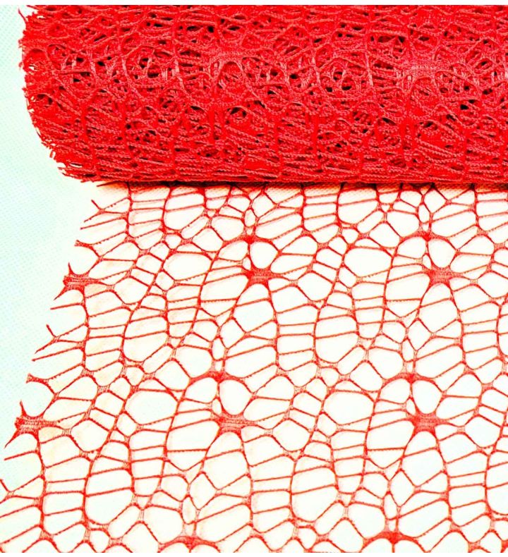 Spider Mesh Web Lace Red 50cm x 10m Roll