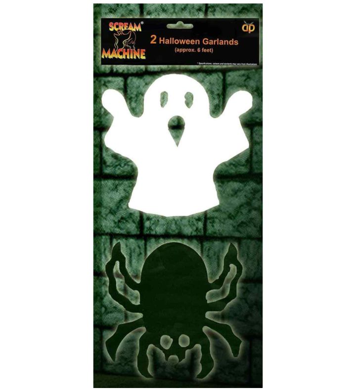 Spooky Halloween Garland - Ghost and Spider