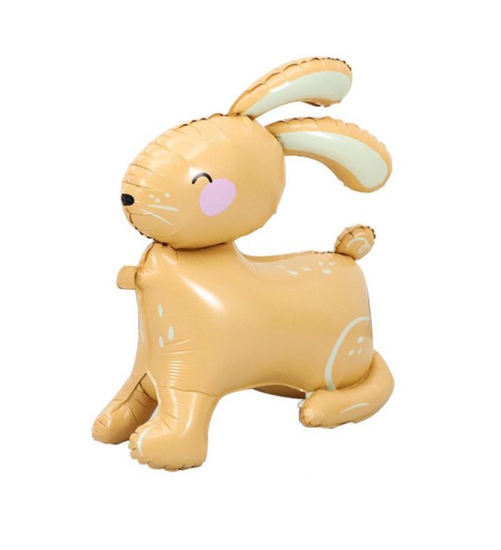 Standing Rabbit Yellow Bamboo Party 86 X 63 CM Foil Balloon