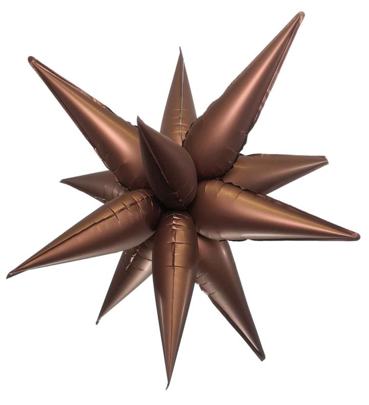 63.5cm Truffle Starburst Bamboo Party Foil Balloon