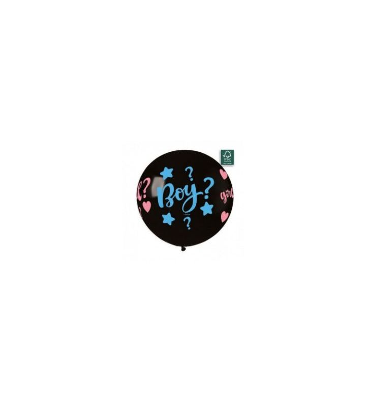 31" Gemar Girl or Boy Gender Reveal Black #014 1pc