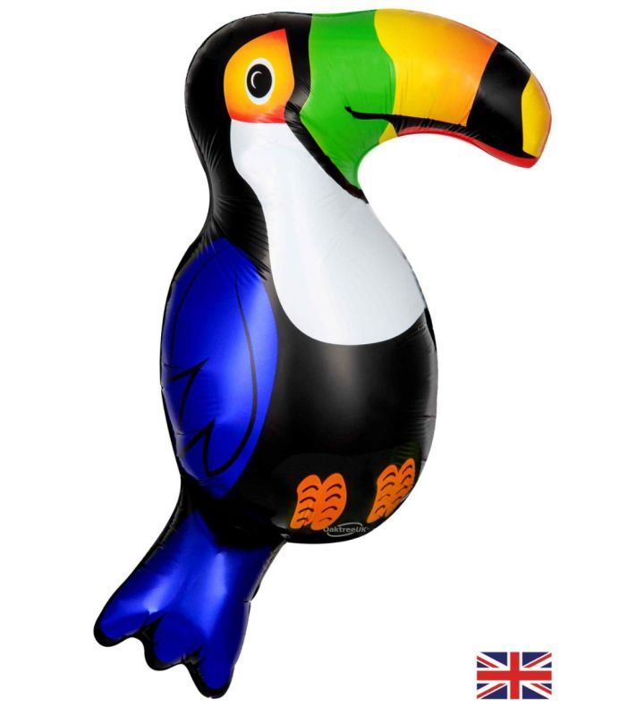 Toucan Metallic 36" Foil Balloon Packaged