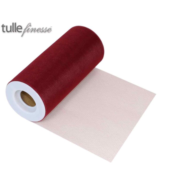 Tulle Finesse Burgundy 6" x 25yds