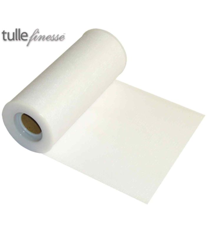 Tulle Finesse White 6" x 25yds