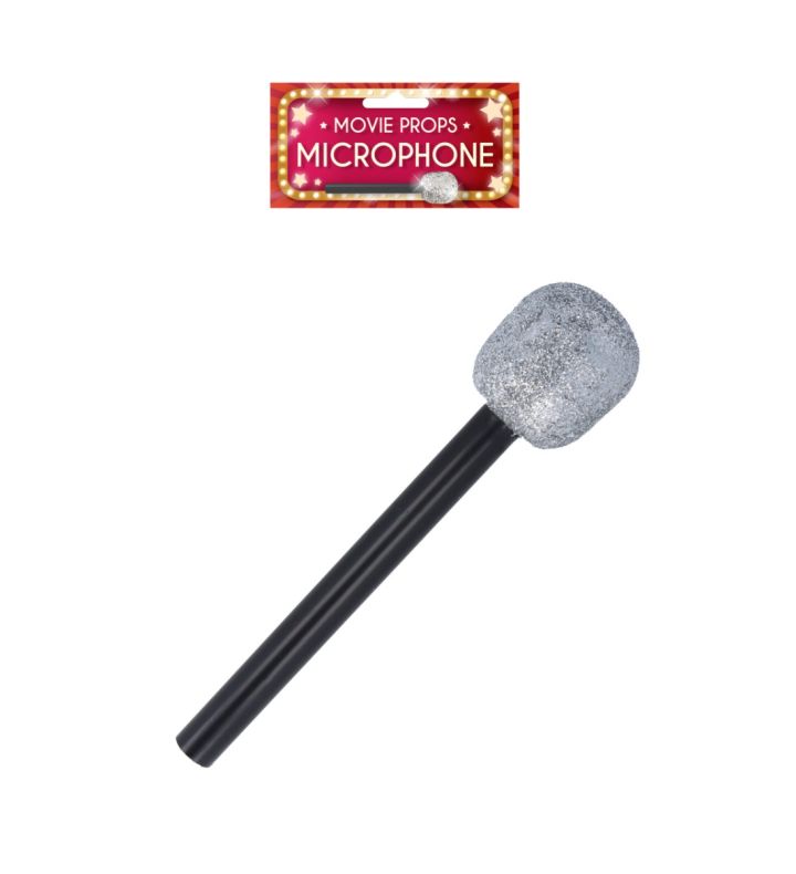 Microphone Silver Glitter 