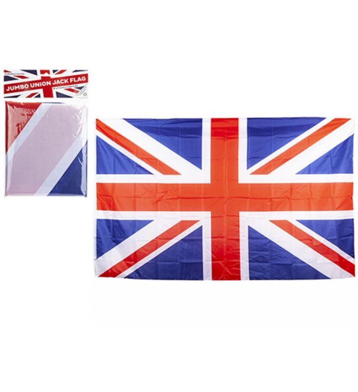 Union Jack Mega Jumbo 8ft x 5ft Rayon Flag