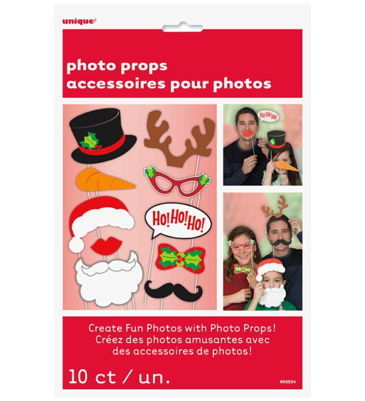 Unique Party HoHoHo Xmas Photo Drop 10ct.