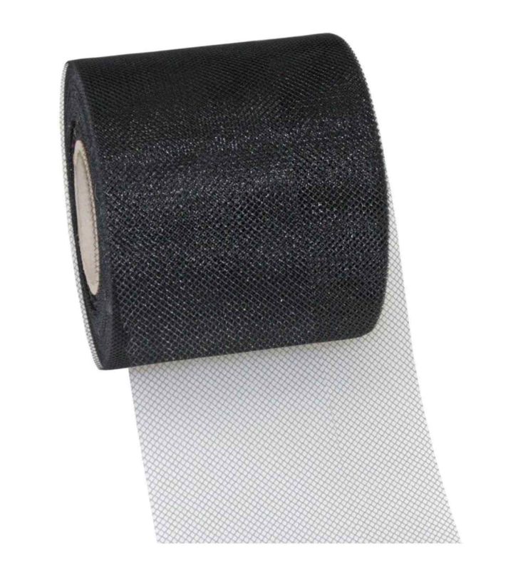 Verona Black Tulle 72mm x 50m