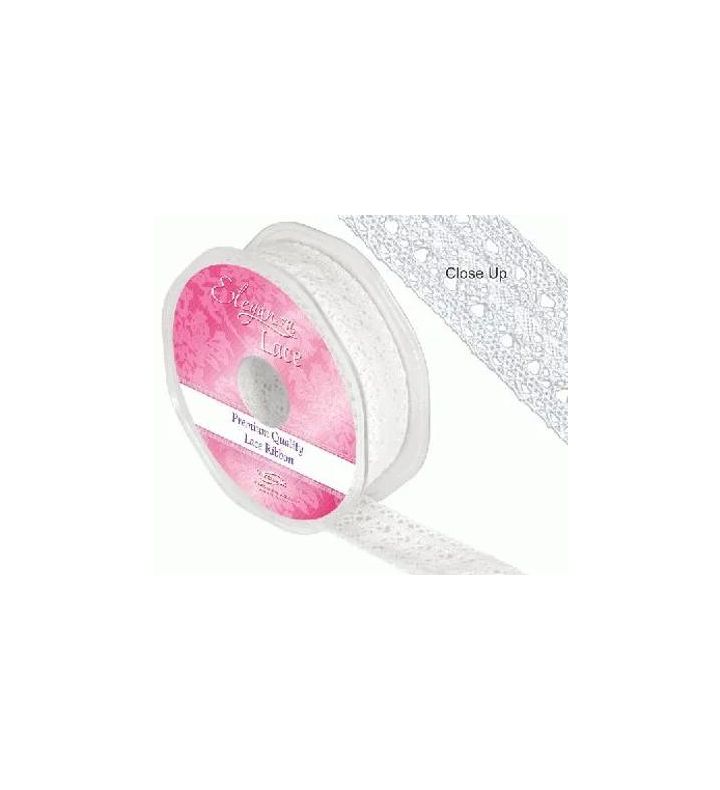 Eleganza Lace Victorian 27mm x 10m White No.01