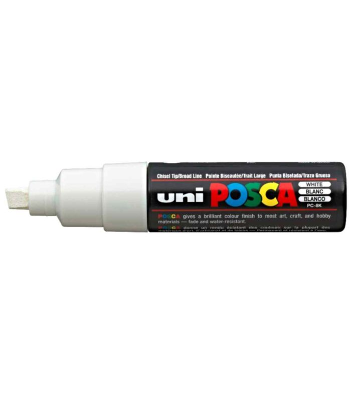White POSCA Broad Chisel Tip