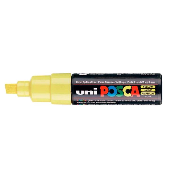 Yellow POSCA Broad Chisel Tip