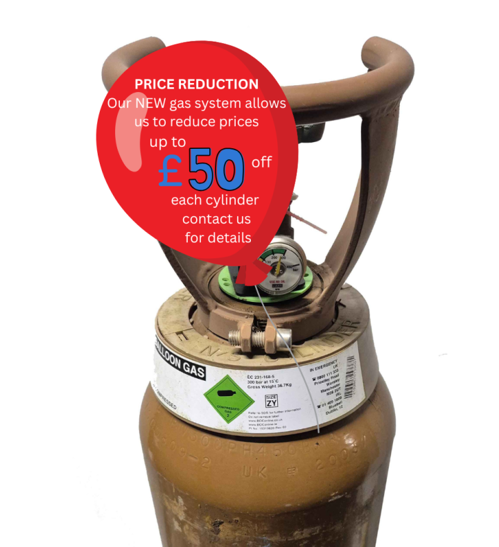 ZY Balloon Helium Gas BOC - Not available online call for collection details