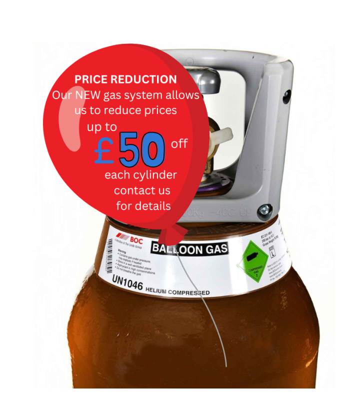 L Balloon Helium Gas BOC - Not available online call for collection details