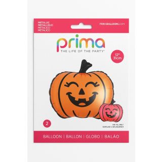 9" Smiling Duo Jack O' Lantern Foil Balloons pk2