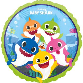 18" Baby Shark Family Foil Balloon