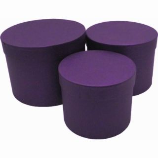 Hat Box Purple Set Of 3