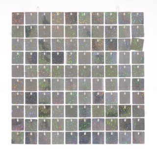 Sequin Wall Panel 30cm x 30cm Holographic Silver