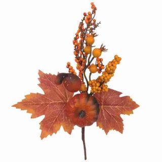 32cm Autumn Pumpkin Mixed Bush Orange