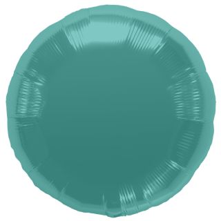 18" North Star Round Teal Unpackaged Foil Balloon