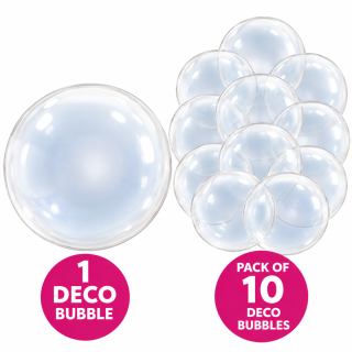 24" Deco Bubble Balloon Clear Pack SIzes 