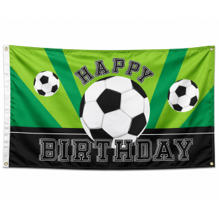 Football Flag Happy Birthday 90 x 150cm