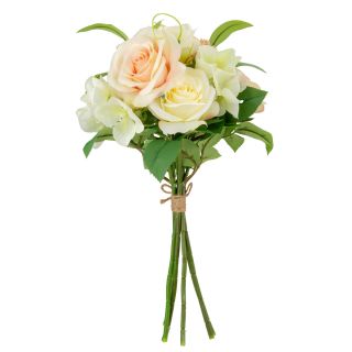 Rose with Greenery Bouquet Light Pink/Cream
