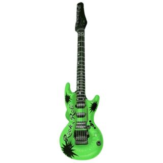106cm Inflatable Guitar Neon Green