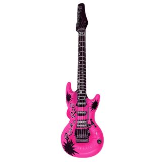 106cm Inflatable Guitar Neon Pink