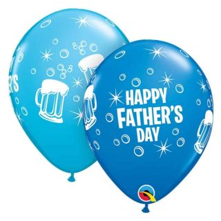 11" Happy Father's Day Beer Mug Latex Balloons 25ct