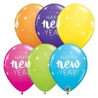 11" Happy New Year Latex Balloons 25ct