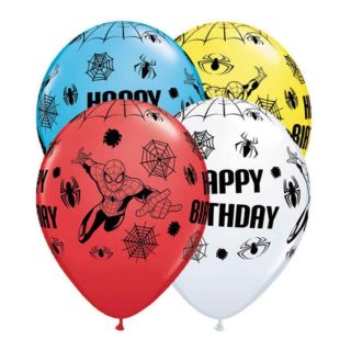 11" Marvel's Spider-Man Happy Birthday Latex Balloons 25ct