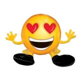 13" Sitting Emoji Air Filled Foil Balloon