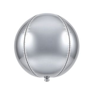 15" Silver Orbz Bamboo Party Foil Balloon