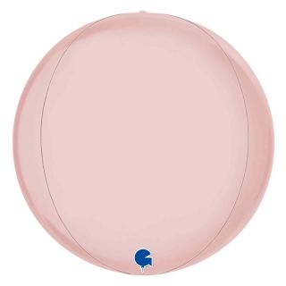 15" Grabo Satin Pastel Pink Orbz Globe Foil Balloon Unpackaged