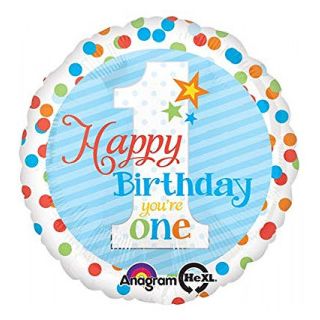 17" Anagram Happy Birthday You're One Foil Balloon