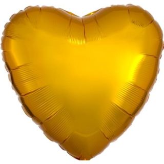 17" Gold Heart Anagram Foil Balloon