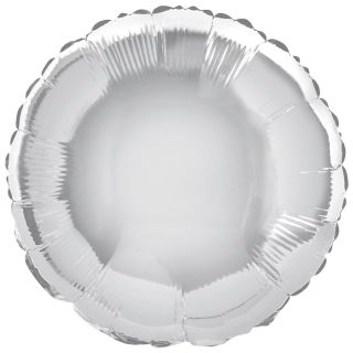 18" Anagram Round Silver Unpackaged  Foil Balloon