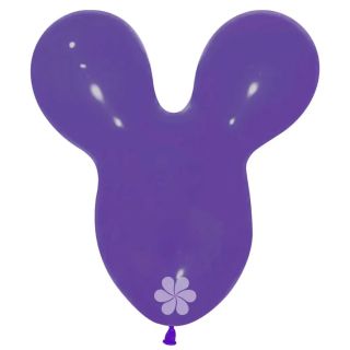 17" Sempertex Mouse Head Lilac 050 Latex Balloons 25ct