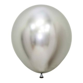 18" Sempertex Reflex Silver 981 Latex Balloons 15ct
