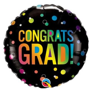 18" Congrats Grad! Round Foil Balloon