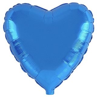 18" Flexmetal Heart Sapphire Blue Foil Balloon