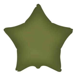 18" Star Matte Olive Green Flexmetal Foil Balloon