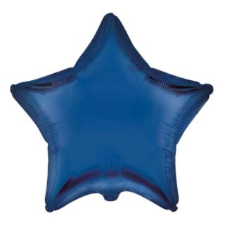 18" Star Satin Navy Flexmetal Foil Balloon