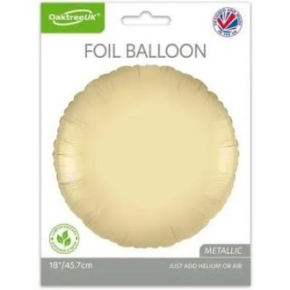 18" Gold Silk Round Oaktree Foil Balloon Packaged