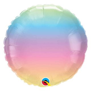 18" Pastel Ombre Round Foil Balloon