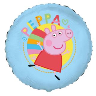 18" Peppa Pig Blue Round Foil Balloon